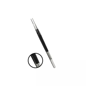 Pinzas para microtejidos DeBakey, de acero inoxidable con revestimiento negro, instrumento quirúrgico - Product Image 6