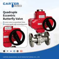 Vanne à boisseau sphérique RF FF à sertir, manuelle, à vis sans fin, pneumatique, électrique, WCB CF8 CF3, haute pression, haute température, ANSI DIN OEM Carter