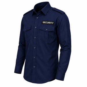Veste d'uniforme de sécurité unisexe respirante personnalisée en coton/polyester rayé avec sublimation et logo - Product Image 3