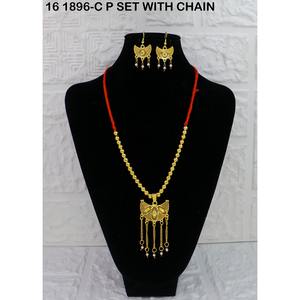 Exquisitos y Lujosos Conjuntos de Joyería de Moda para Bodas en el Medio Oriente, Estilo Dubái, de Aleación de Cobre con Baño de Oro, Collar y Pendientes para Mujer - Product Image 3