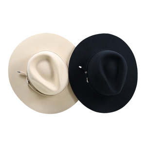 Fashion Polyester Fedora <b>Hat</b> for Women Men Classic Character Casual <b>Flat</b> Wide Brim Jazz <b>Cap</b> - Product Image 3
