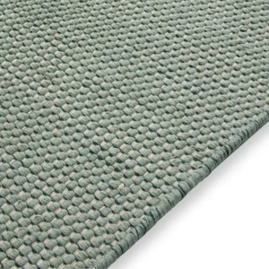 Tapis Durrie en laine fait main, tissé à la main, écologique, épais, vert, abstrait, durable, moderne, anti-bactérien - Product Image 2