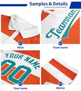 Polo personnalisé pour homme, plusieurs styles de police, nom personnalisé au dos et numéro sur le devant, polo d'équipe sublimé avec contraste - Product Image 5