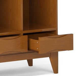 Mobili contenitori Harper in teak marrone a cubo per soggiorno con cassetti - Product Image 4