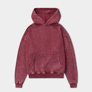 Nouveauté 2026 – Sweat à capuche vintage épais avec logo personnalisé pour homme, effet délavé à l'acide, grandes tailles - Product Image 6