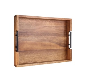 Plateau de service en bois élégant et polyvalent, fabriqué par un fabricant fiable, idéal pour servir des repas, des collations et des boissons fraîches - Product Image 1