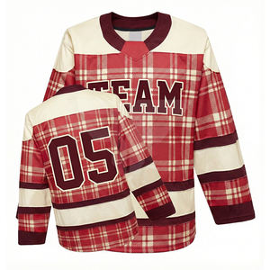 Uniformes de Hockey sobre Hielo Transpirables al Por Mayor, Tela de Malla Tipo Palomitas de Maíz, para Jóvenes y Adultos, Personalizables con Nombres de Jugadores Profesionales - Product Image 2