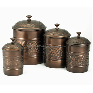 Precio atractivo Metal hierro azúcar café y té tarros de almacenamiento hecho a mano bote para el hogar Hotel restaurante cocina - Product Image 5