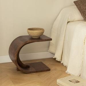 Mesita de noche Vandana Nova Terra 45x30 cm en madera Rigi - Product Image 1