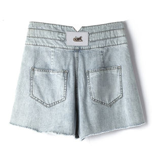 Pantalones Cortos de Mezclilla para Hombre, Estilo Vintage Y2K, Hip Hop, Corte Holgado, Cintura Alta Elástica, Transpirables para Verano, 100% Mezclilla - Product Image 2