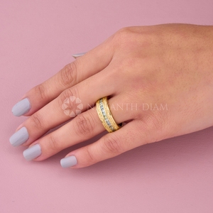 Trendy Design Lab Grown Diamond <b>Ring</b> Radiant Cut Diamond <b>Ring</b> for Men's with IGI Certified & VVS Clarity from <b>Indian</b> Supplier - Product Image 2