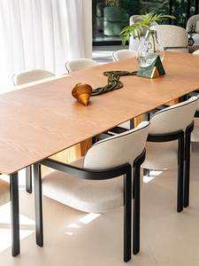 Juego de Comedor Moderno de Madera de Teca Sólida, Sillas Tapizadas de Lujo, Fabricante de Muebles de Indonesia para Villas y Hoteles - Product Image 3