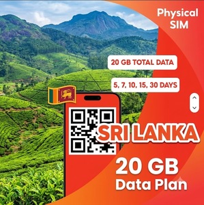 Tarjeta SIM de Sri Lanka 20GB 5 7 10 15 30 Días 4G/5G Internet para Viajes SIM Física Plug and Play - Product Image 1