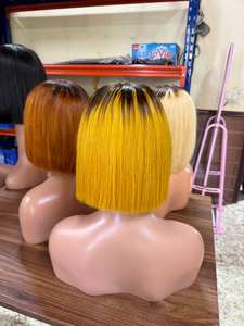 Pelucas de Cabello Humano Vietnamita de Doble Trama, 250 de Densidad, Encaje HD, Peluca Humana SDD, Lacio, Corto, Estilo Bob para Mujeres Negras - Product Image 5