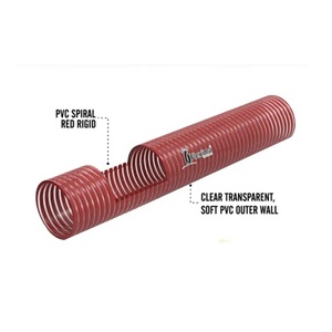 Tuyau de transfert de liquide en PVC rouge 25 mm, transparent, haute pression, en fibre PVC spiralée, fourni en gros par l'usine - Product Image 2