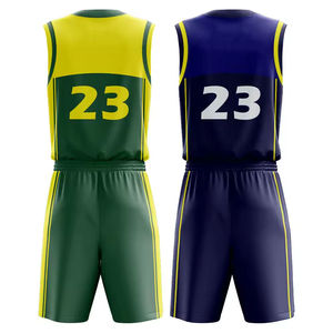 Wholesale Basketball Uniform Men's Sleeveless Basketball Jersey And <b>Shorts</b> Set Fully Sublimation Sports Apparel Basketball Kit - Product Image 2