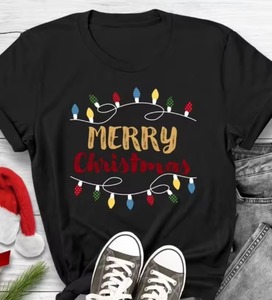 เสื้อยืดลายหัวใจยิ้มประดับคริสตัลสีดำ ผ้าฝ้าย 100% ทรงโอเวอร์ไซส์ คอกลม แขนสั้น เหมาะสำหรับเป็นของขวัญวันวาเลนไทน์ - Product Image 2