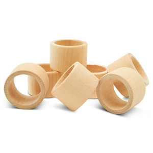 Anneau de serviette rond en bois artisanal antique, finition bois et or, pour mariages et dîners - Product Image 3