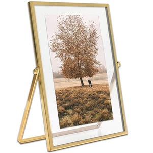 Elegant Tabletop Metal Photo <b>Frame</b> With Clear Glass And Strong Material For Modern Home Decoration Ideas - Product Image 1