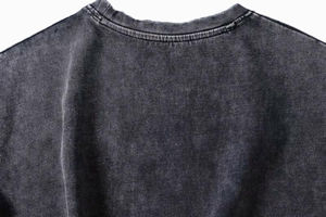 T-shirt court respirant 100 % coton, col rond, délavé à l'acide, 220 g - Product Image 4