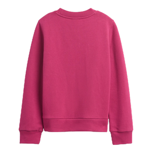 Sweat-shirt à manches longues en tricot uni avec logo pour filles, doublure en polyester recyclé, confortable, col rond - Product Image 6