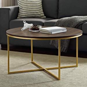 Juego de Mesa de Centro Redonda de Hierro con Tapa Metálica, Mesa de Centro Moderna para Sala de Estar, Muebles de Decoración para el Hogar de Lujo Ecológicos - Product Image 5