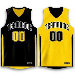 Vente en gros Design personnalisé Maillot sans manches de basket réversible sublimé Vêtements de sport à motif unique - Product Image 1