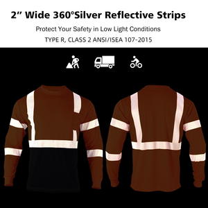 Envío Gratis, Camisa de Trabajo de Seguridad de Manga Larga para Hombre, Clase 3, Alta Visibilidad, Parte Inferior Negra Reflectante con Característica Transpirable - Product Image 6