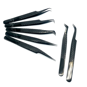 Pinzas para Extensión de Pestañas RMI Black Plasma Volume con Estuche a Juego, Oferta de Marca Privada, Pinzas Curvas y Rectas para Pestañas - Product Image 5