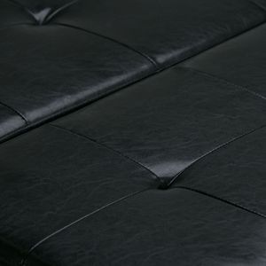 โต๊ะกาแฟสีดำกลางคืน Dover Square พร้อมที่เก็บของ ชุดสตูลและออตโตมันสุดเก๋ - Product Image 5