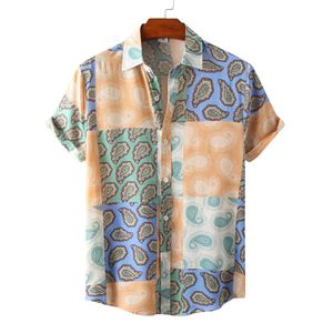 เสื้อเชิ้ตฮาวายชายหาดฤดูร้อนสำหรับผู้ชายไซส์ใหญ่ แขนสั้น พิมพ์ลายดอกไม้ สไตล์เก๋ พร้อมโลโก้สั่งทำ เสื้อเชิ้ตผู้ชายสไตล์ตะวันตก - Product Image 1