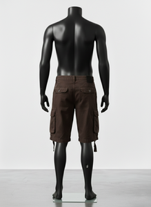 กางเกงขาสั้นคาร์โก้ผู้ชายสำหรับฤดูร้อน กางเกงขาสั้นคาร์โก้ลำลองสไตล์ไฮสตรีทเหนือเข่า ผ้าฝ้าย กางเกงซาฟารีขาสั้นสำหรับผู้ชาย - Product Image 6