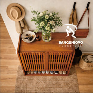 ชั้นวางรองเท้าไม้ทันสมัย แข็งแรง ทนทาน ดีไซน์ประหยัดพื้นที่ เหมาะสำหรับอพาร์ทเมนต์ เป็นมิตรกับสิ่งแวดล้อม ใช้จัดเก็บของในบ้าน - Product Image 3