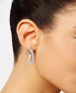 2-Pc. Set di orecchini a cerchio con Glitter ondulati e rotondi in argento Sterling | Macacy's - Product Image 3
