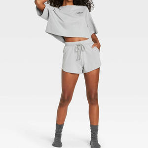 Conjunto de Verano de 2 Piezas de Alta Calidad, Moderno y a la Moda para Mujer, Camiseta y Pantalones Cortos Casuales, Ropa de Moda Asequible 2026 - Product Image 1