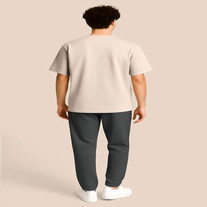 เสื้อยืดคอกลมแขนสั้นผ้าคอตตอนหนา 300 กรัม สำหรับผู้ชาย ขายส่ง เสื้อยืดโอเวอร์ไซส์เปล่าสำหรับผู้ชาย - Product Image 2