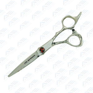 Ciseaux de coupe de cheveux en argent fleur Ciseaux de coiffeur en acier inoxydable tranchants avec vis décorative fantaisie Professionnel - Product Image 3
