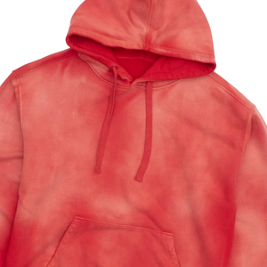 Sudadera con Capucha Roja Tie Dye, Estilo Vintage Lavado, con Bolsillo Canguro, Unisex, para Hombre, 500 g/m², 100% Algodón - Product Image 3