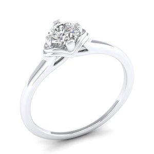 REYES High Quality 925 Sterling Silver Round Brilliant Cut 0.5 Carat Moissanite Single Stone Rings Luxury Women Fine Jewelry - Product Image 2