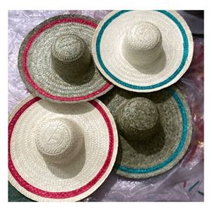 Mexico <b>Hat</b> <b>Straw</b> made from natural <b>straw</b> material for sun protection outdoor wear and costume styling, handcrafted in Vietnam - Product Image 2