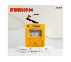 Testeur d'isolation manuel AHD-501 500V 100MΩ |   Générateur manuel |   Testeur de résistance d'isolement électrique - Product Image 1