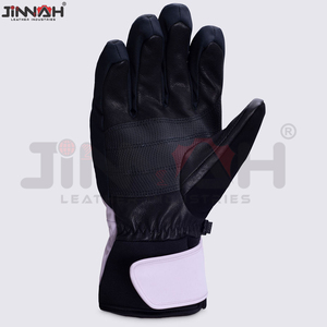 New Fashionable Best Design Winter Warm Waterproof Cowhide Leather Unisex <b>Ski</b> Snowboard Mittens Gloves Men - Product Image 2