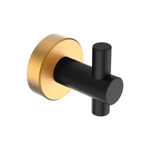 Black <b>Gold</b> Round Base <b>Wall</b> Hanging <b>Hook</b> Screws 2 Pack-for Entry Shoe Cabinet Wardrobe Bathroom Bedroom Furniture - Product Image 1