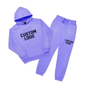 Wholesale Custom Logo Solid Printed Eco-Friendly <b>Polyester</b>/Cotton Men's Tracksuit New Style Streetwear Breathable <b>Hoodies</b> - Product Image 5