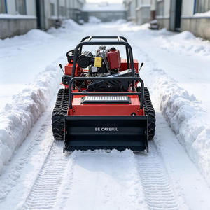 Tondeuse à neige industrielle sur chenilles, à moteur diesel, télécommandée, débroussailleuse et coupe-bordures pour champs et vergers - Product Image 2