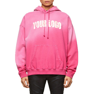 Sudadera con Capucha Oversize Rosa Unisex de Algodón French Terry Casual con Logotipo Frontal Estampado, Diseño con Bolsillos y Precios Razonables - Product Image 4