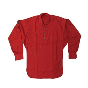 Red Vintage Men's Dress <b>Shirt</b> 100% Cotton Long Sleeve Single Breasted Reenactment American Reproduction Red <b>Colored</b> <b>Shirts</b> - Product Image 1