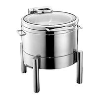 Matériel de cuisine professionnel pour restaurants et hôtels, réchaud en acier inoxydable, finition polie durable pour événements de mariage
