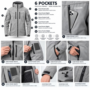 Veste Softshell imperméable et coupe-vent de haute qualité avec logo personnalisé pour hommes, idéale pour la randonnée et la pêche en plein air - Product Image 6