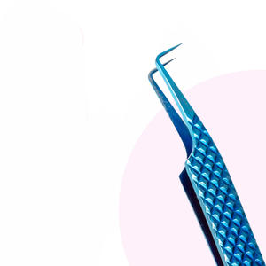 แหนบต่อขนตาสแตนเลสคุณภาพสูง ทนทาน ใช้ซ้ำได้ 90 45 องศา สำหรับแยกขนตาและต่อขนตาแบบวอลลุ่ม จับถนัดมือ ปลายไฟเบอร์ - Product Image 2